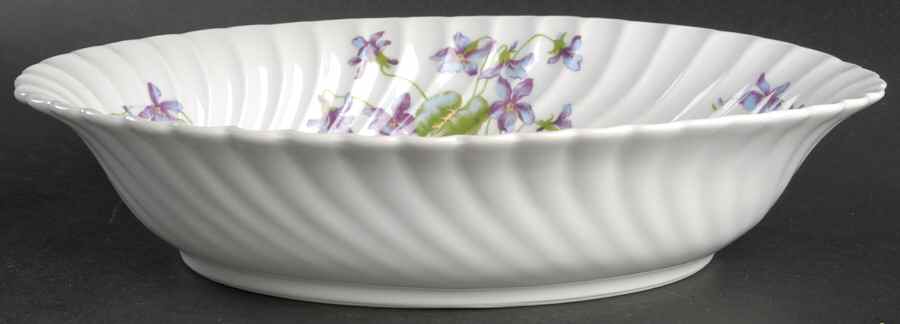 Violettes 10" Oval Vegetable Bowl by Haviland-1