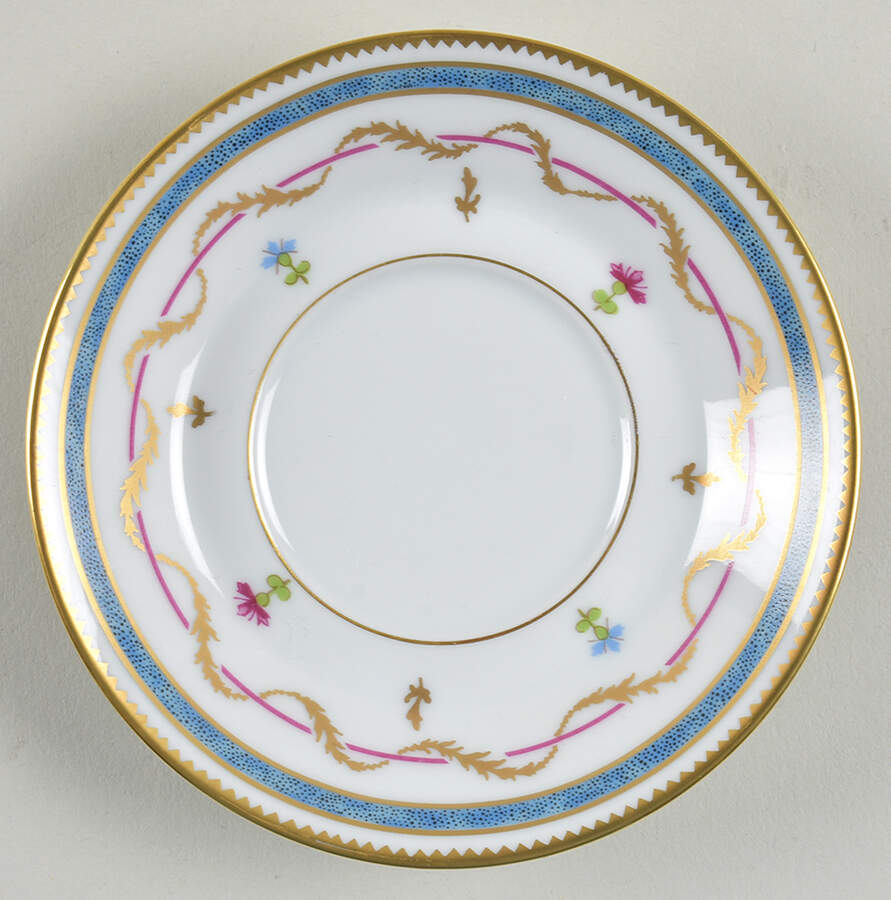 Vieux Paris Blue Saucer for Demitasse Cup by Haviland-1