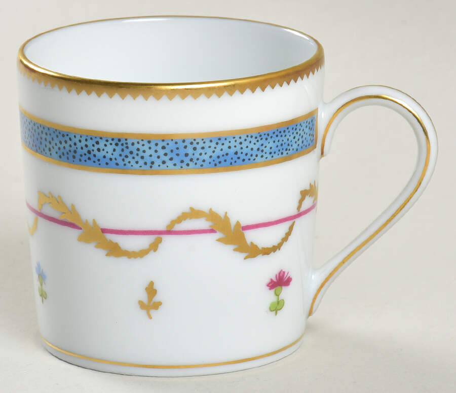 Vieux Paris Blue Flat Demitasse Cup by Haviland-1
