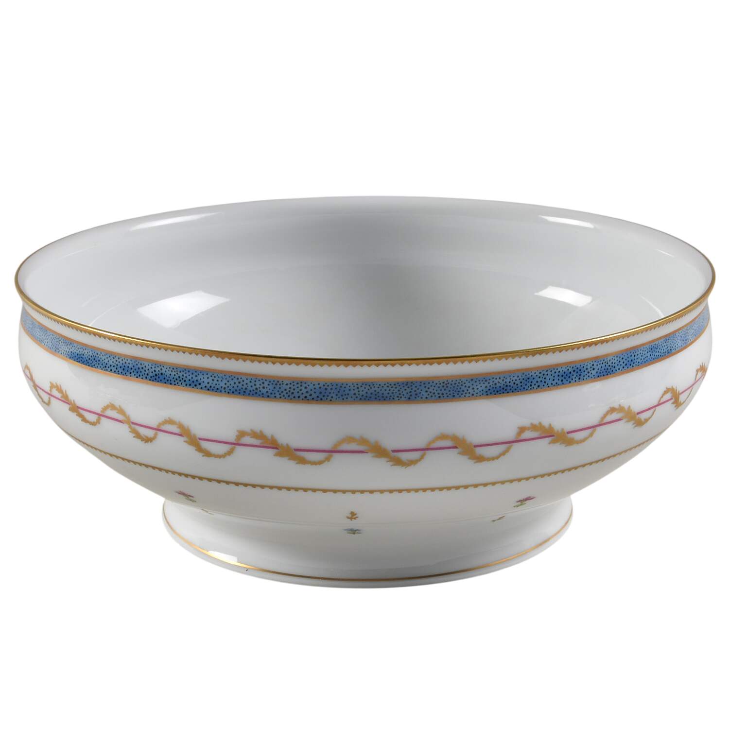 Vieux Paris Blue 9" Salad Serving Bowl by Haviland-1
