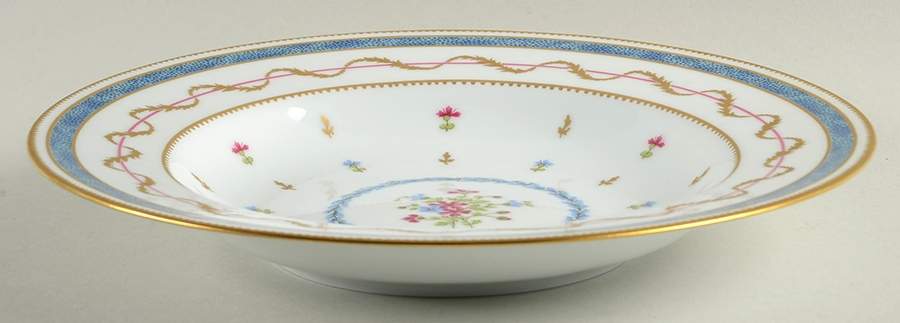 Vieux Paris Blue Large Rim Soup Bowl by Haviland-1