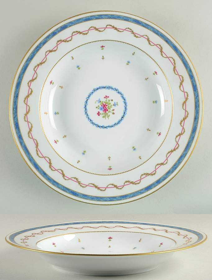 Vieux Paris Blue Deep Round Platter by Haviland-1