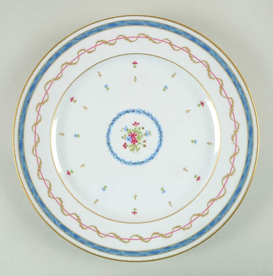 Vieux Paris Blue 12" Chop Plate (Round Platter) by Haviland-1