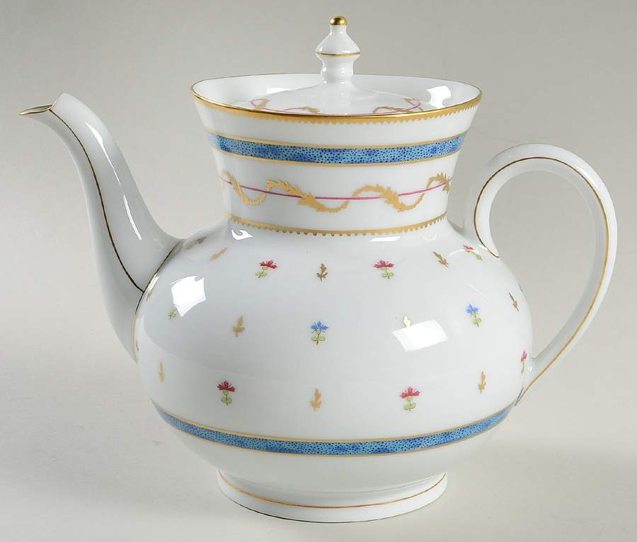 Vieux Paris Blue Teapot & Lid by Haviland-1