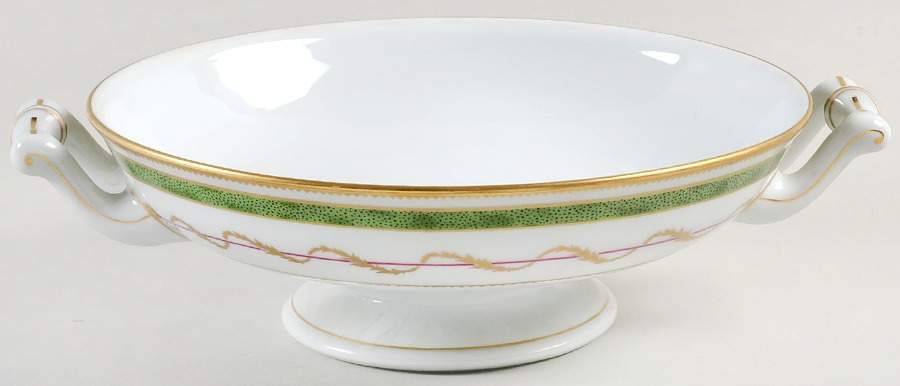 Vieux Paris Green (Vert) Round Vegetable No Lid by Haviland-1