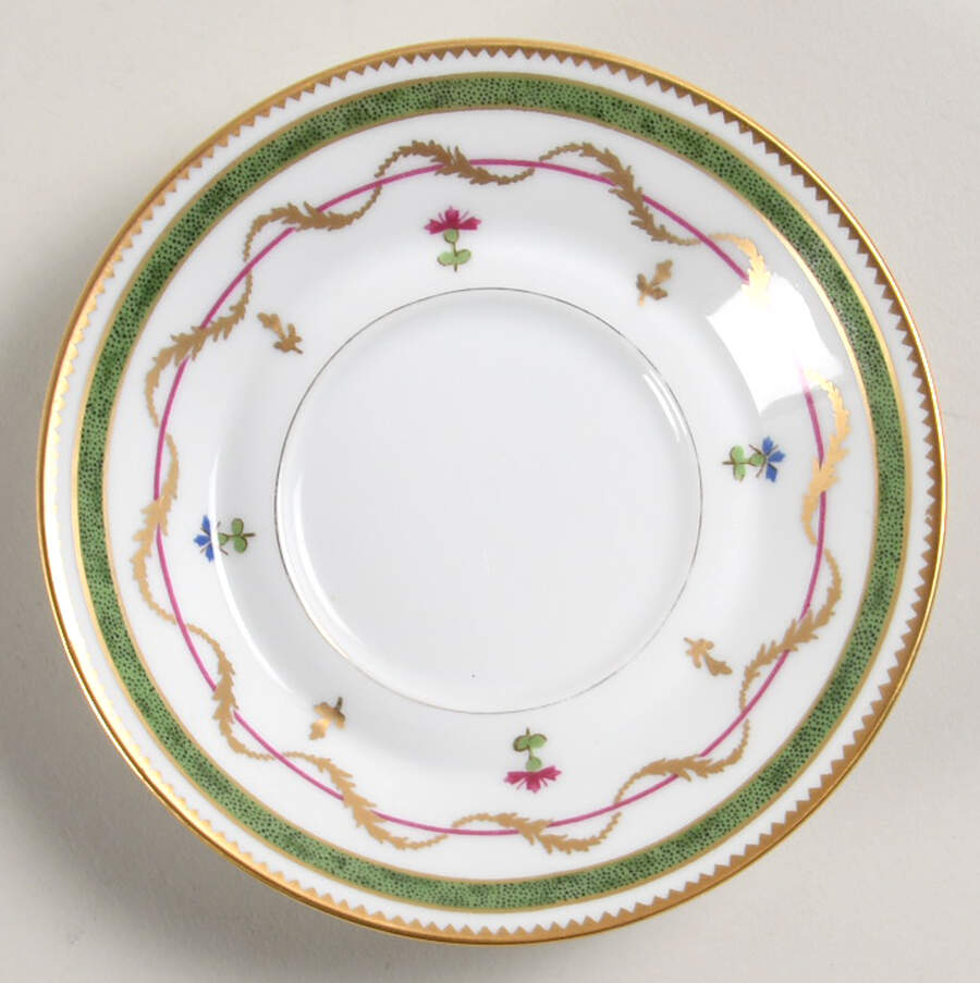 Vieux Paris Green (Vert) Saucer for Demitasse Cup by Haviland-1