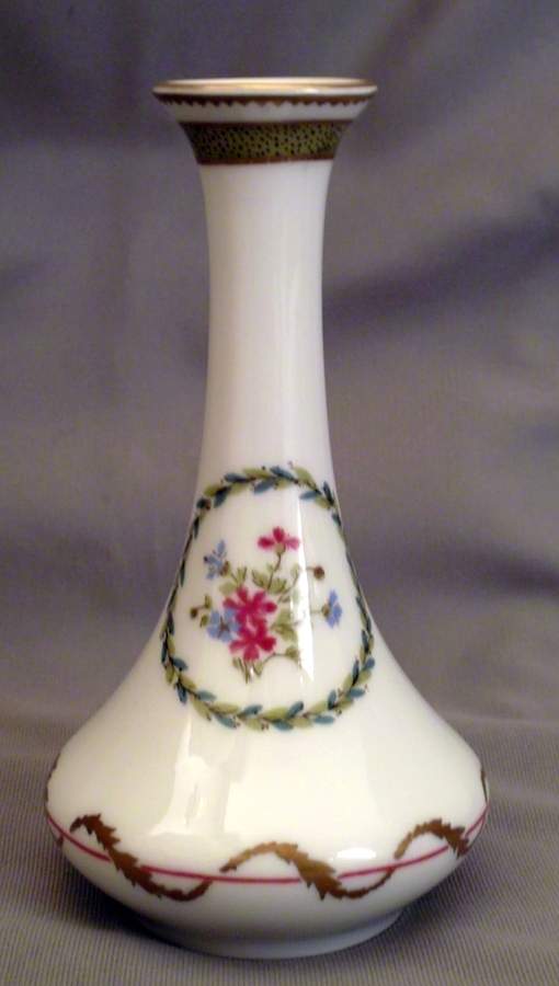 Vieux Paris Green (Vert) 6" Bud Vase by Haviland-1