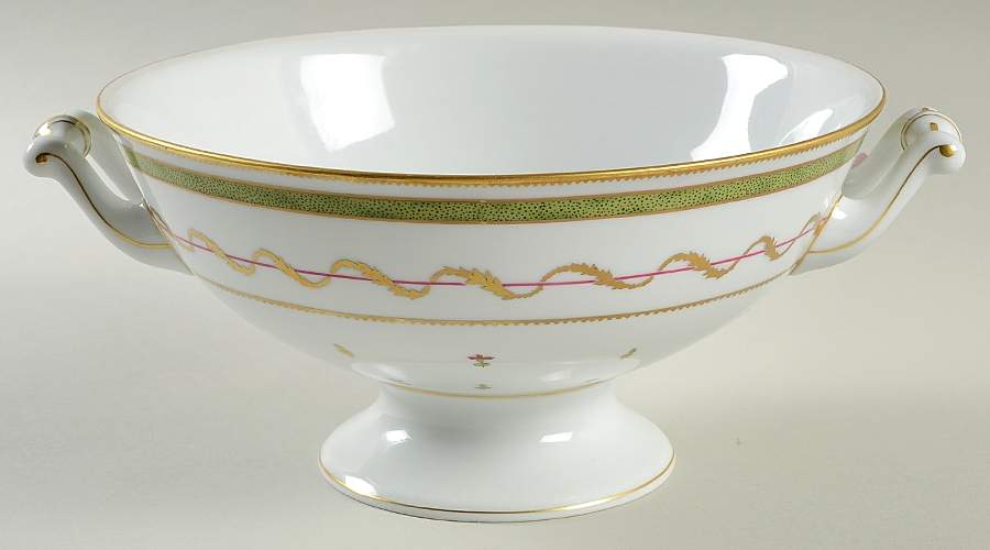Vieux Paris Green (Vert) Round Vegetable No Lid by Haviland-1