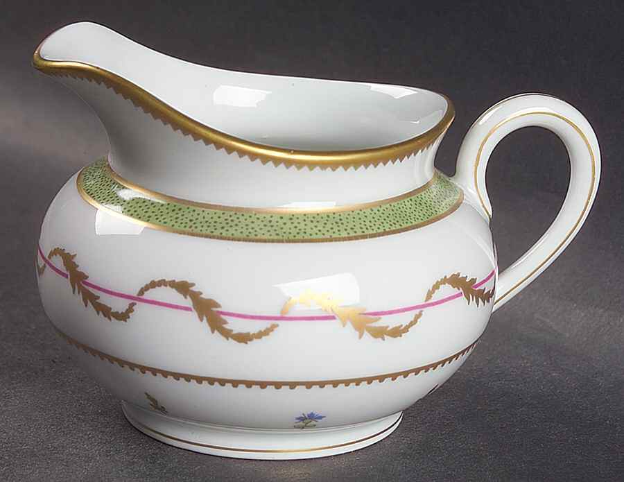 Vieux Paris Green (Vert) Creamer by Haviland-1