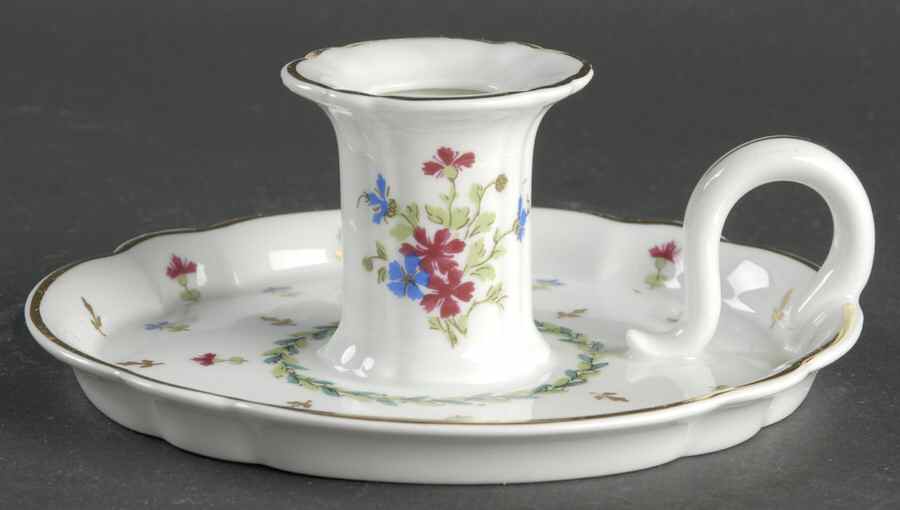 Vieux Paris Green (Vert) Handled Candleholder by Haviland-1
