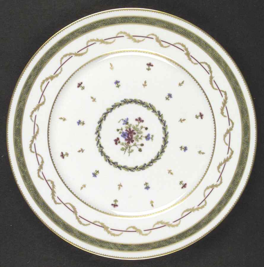 Vieux Paris Green (Vert) Large Dinner Plate by Haviland-1