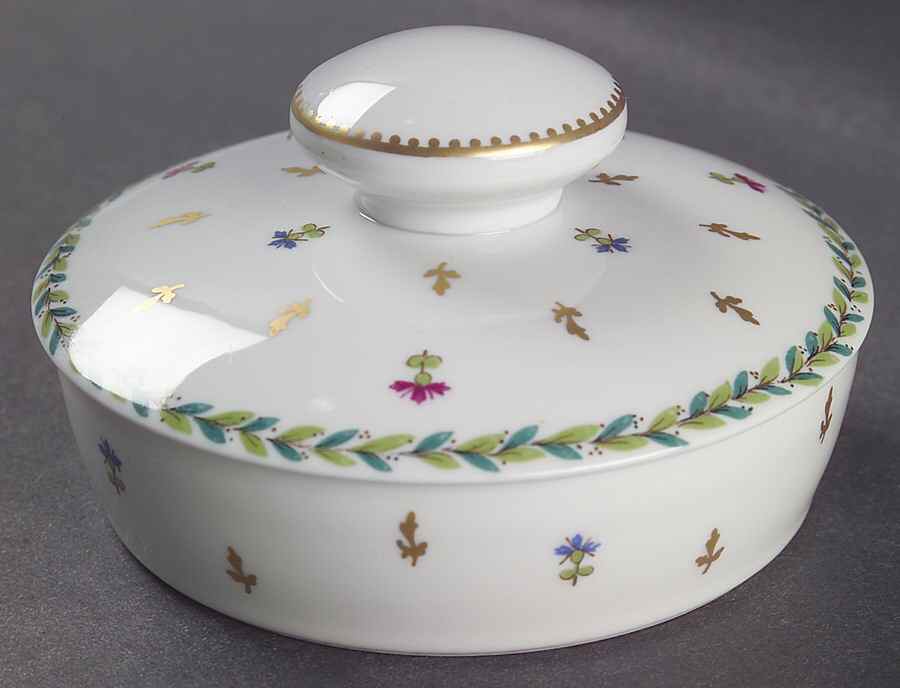 Vieux Paris Green (Vert) Candy Box & Lid by Haviland-1