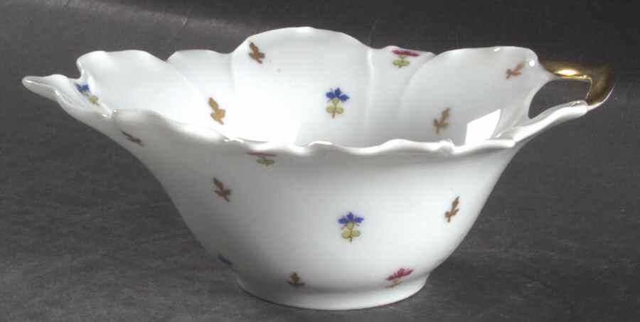 Vieux Paris Green (Vert) Small Deep Leaf Dish by Haviland-1