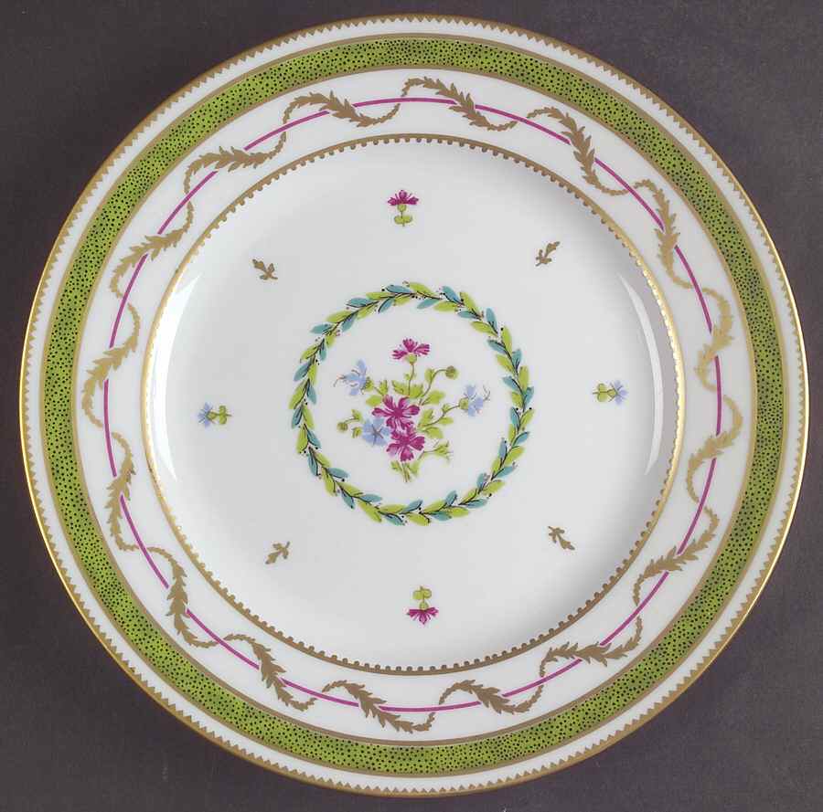 Vieux Paris Green (Vert) Salad Plate by Haviland-1