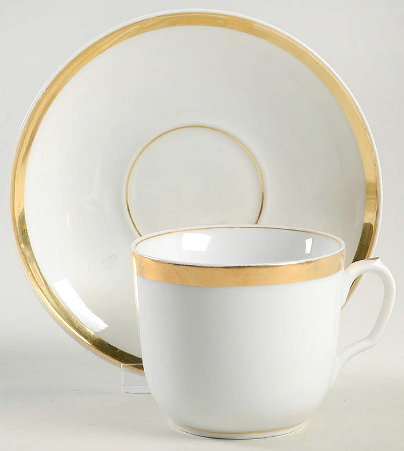 Wedding Ring Flat Cup & Saucer Set by Haviland-1