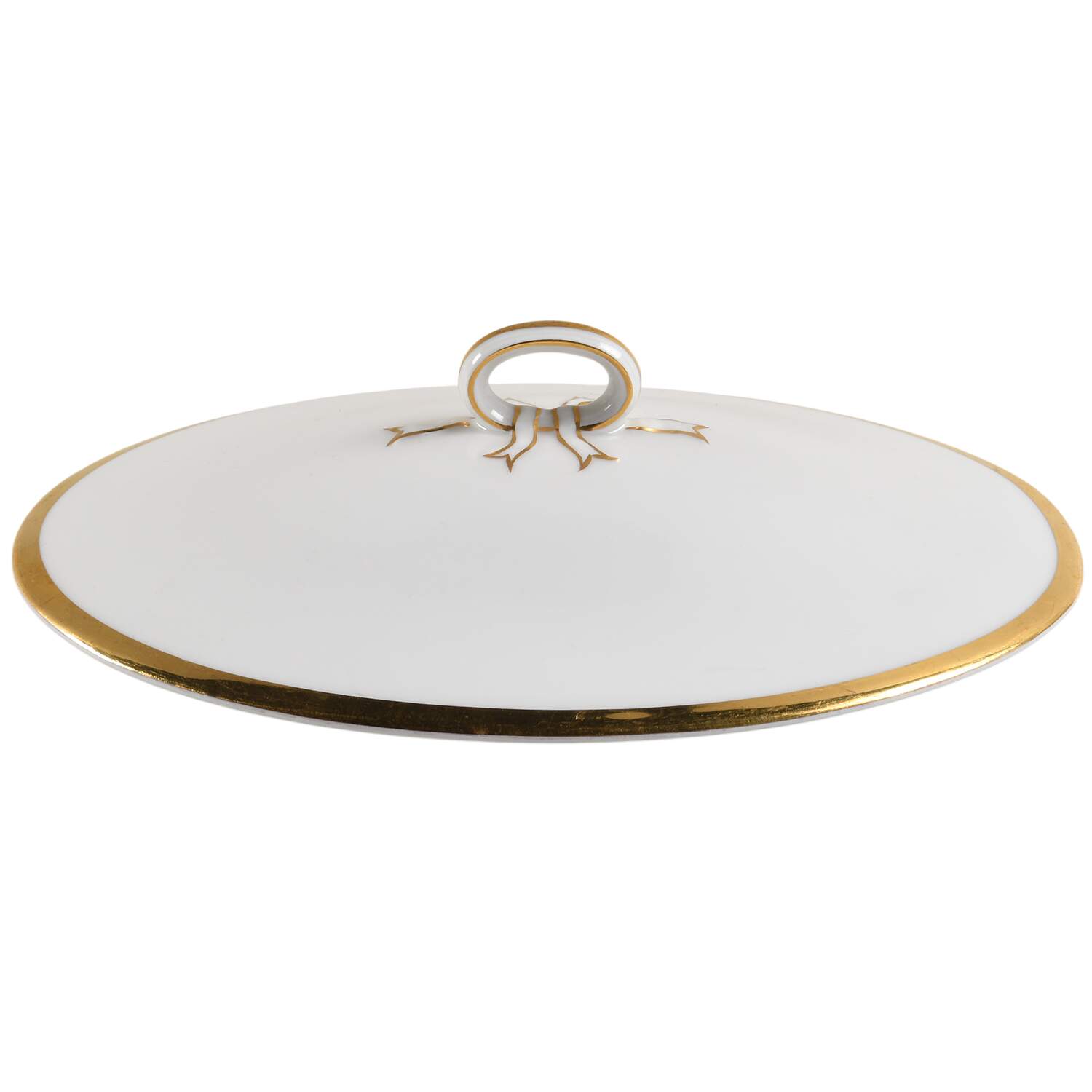 Wedding Ring Lid for Oval Vegetable by Haviland-1