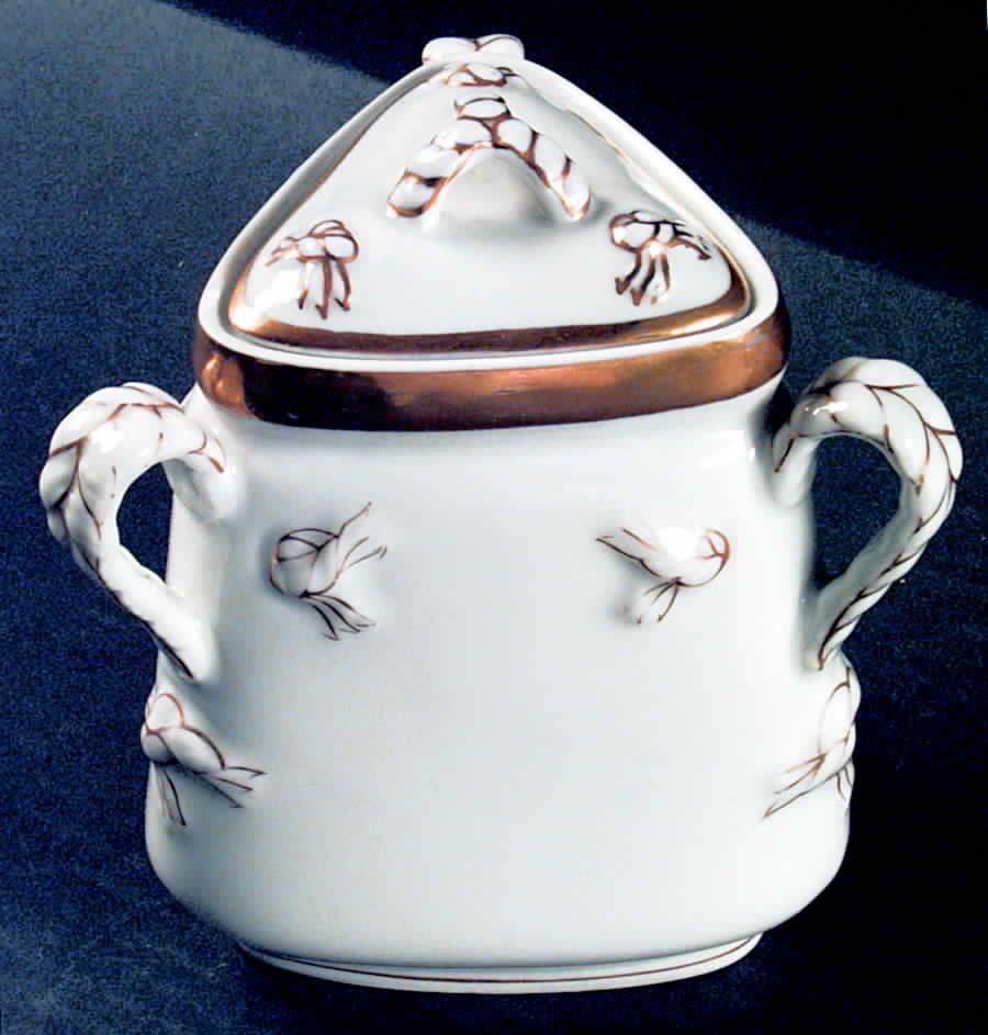 Wedding Ring Sugar Bowl & Lid by Haviland-1