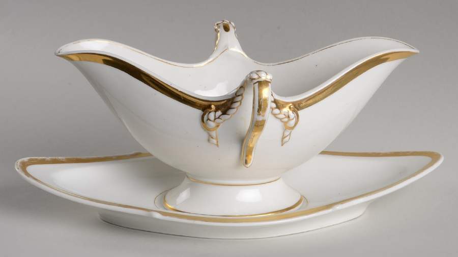 Wedding Ring Gravy Boat & Underplate by Haviland-1