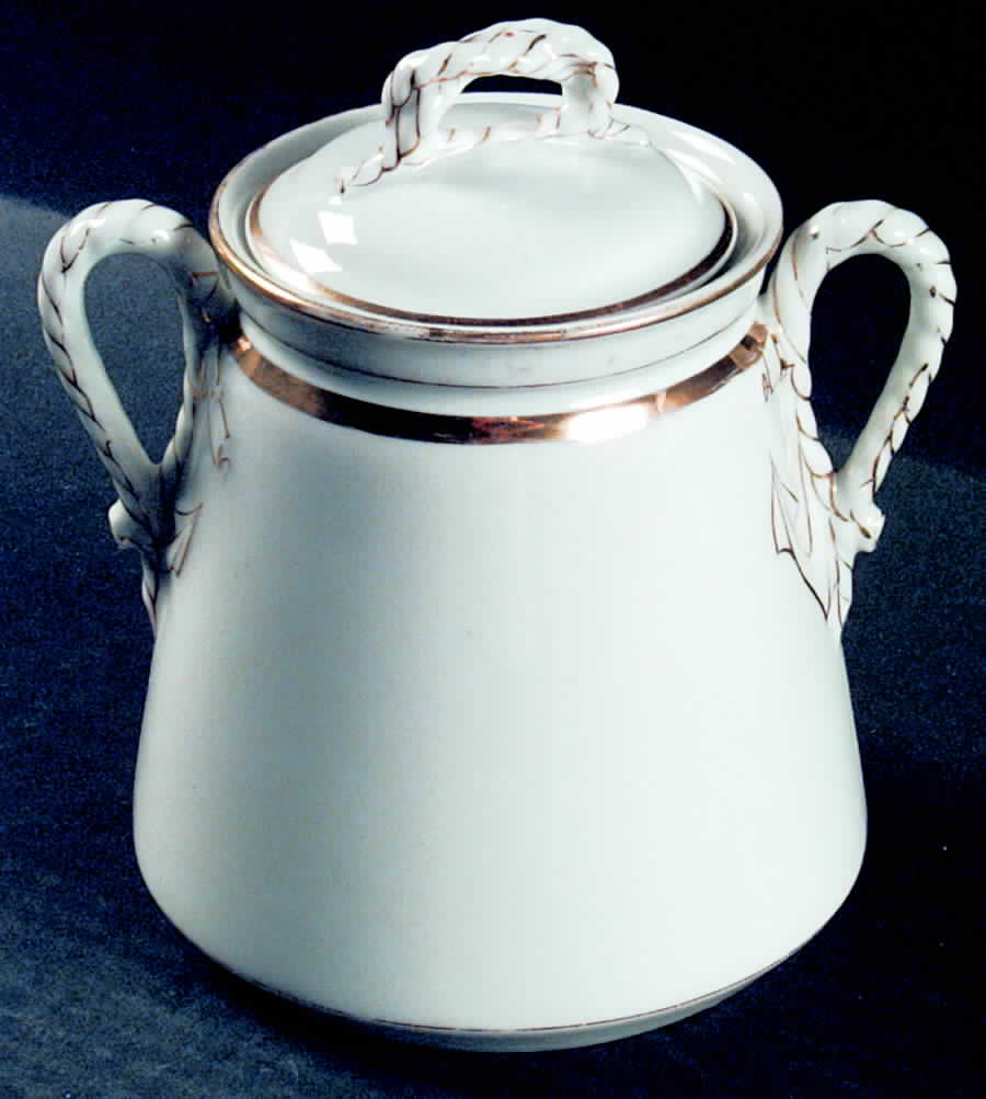 Wedding Ring Sugar Bowl & Lid by Haviland-1