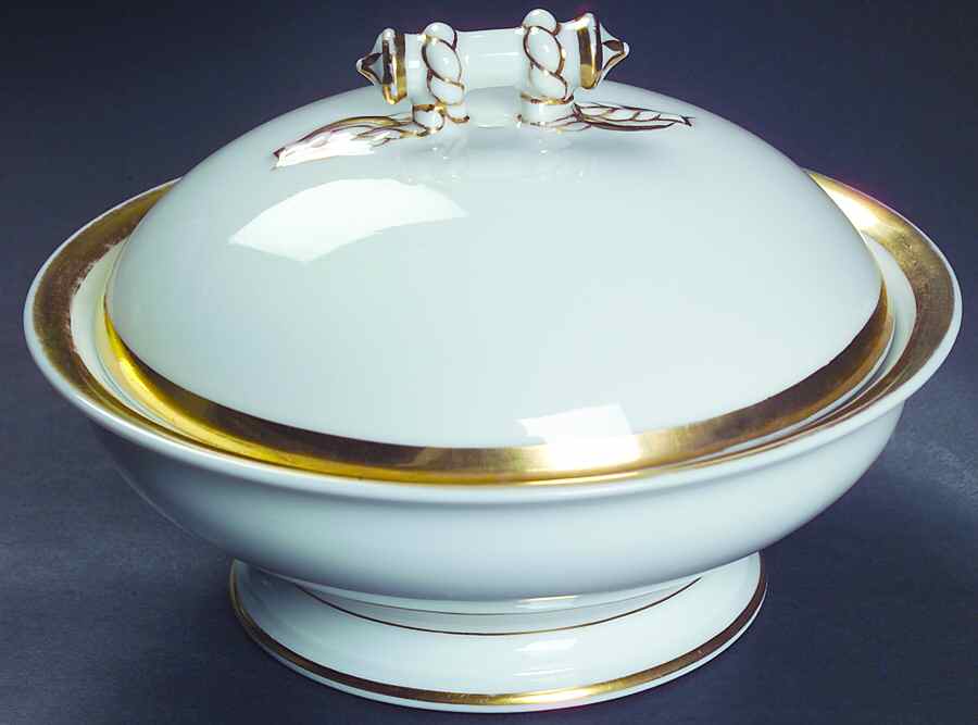 Wedding Ring Round Covered Butter by Haviland-1