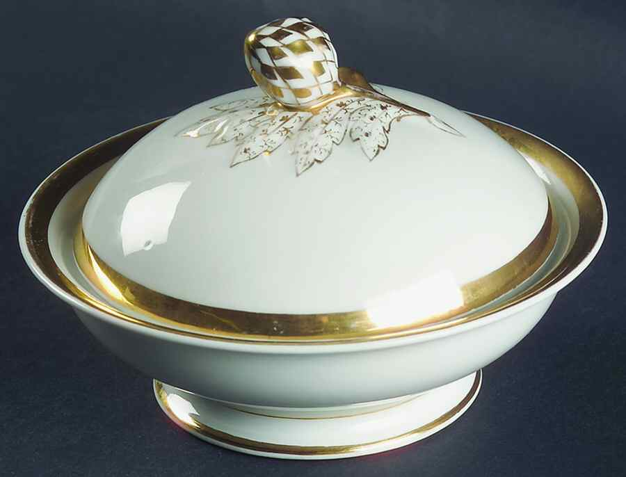 Wedding Ring Round Covered Butter by Haviland-1