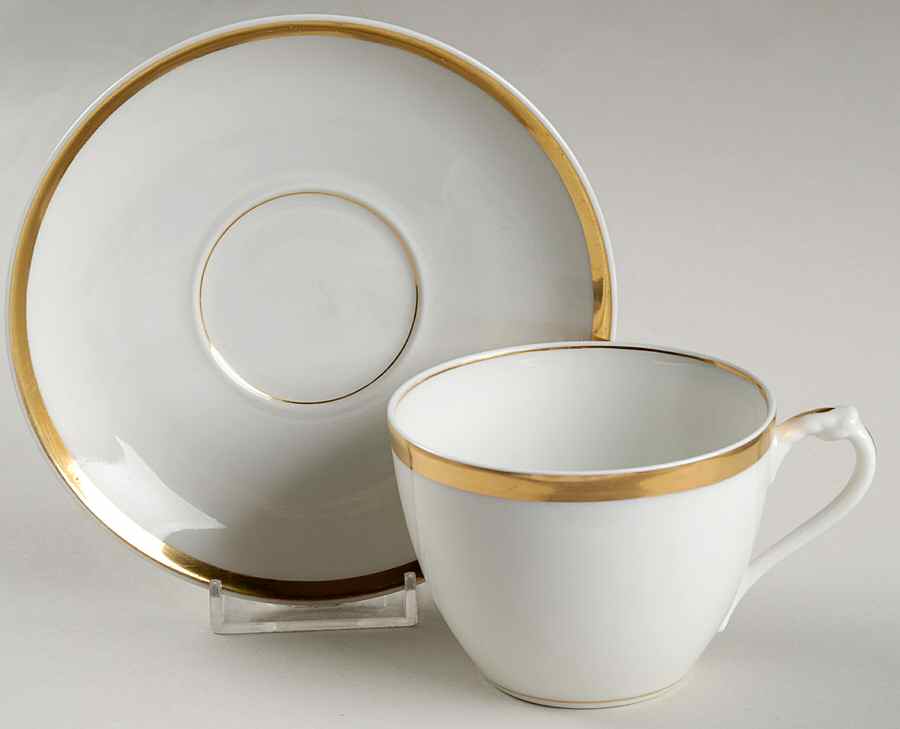 Wedding Ring Flat Cup & Saucer Set by Haviland-1