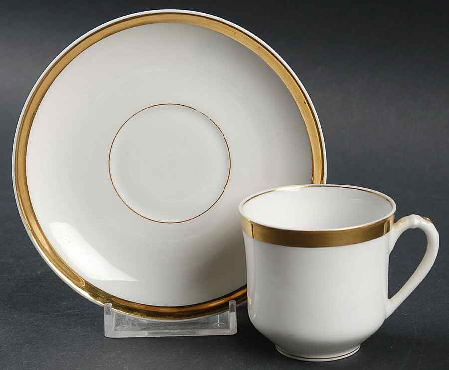 Wedding Ring Flat Demitasse Cup & Saucer Set by Haviland-1