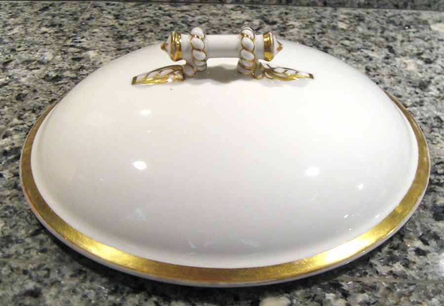Wedding Ring Lid for Oval Vegetable by Haviland-1