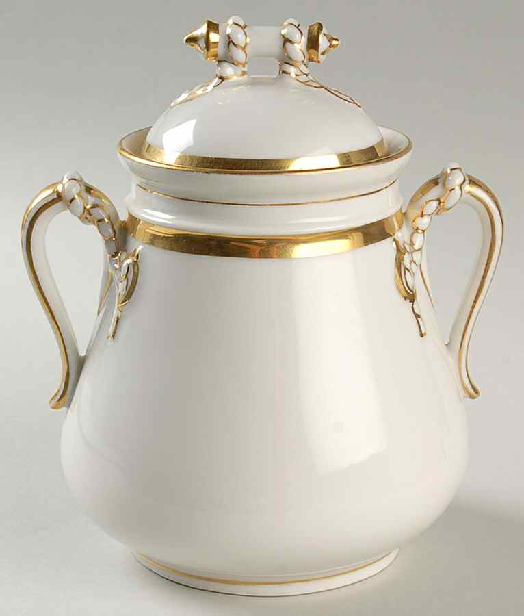 Wedding Ring Sugar Bowl & Lid by Haviland-1