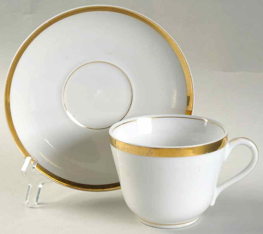 Wedding Ring Flat Cup & Saucer Set by Haviland-1