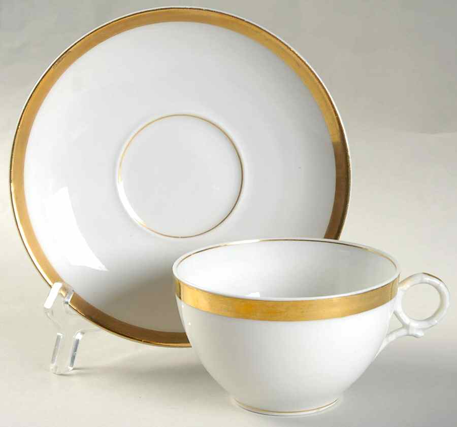 Wedding Ring Flat Cup & Saucer Set by Haviland-1