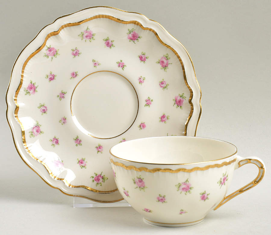 Wilton Flat Cup & Saucer Set by Haviland-1