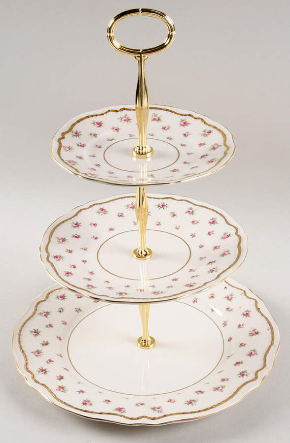 Wilton 13 7/8"-14 1/4" 3-Tiered Serving Tray(DP,SP,BB) HC by Haviland-1