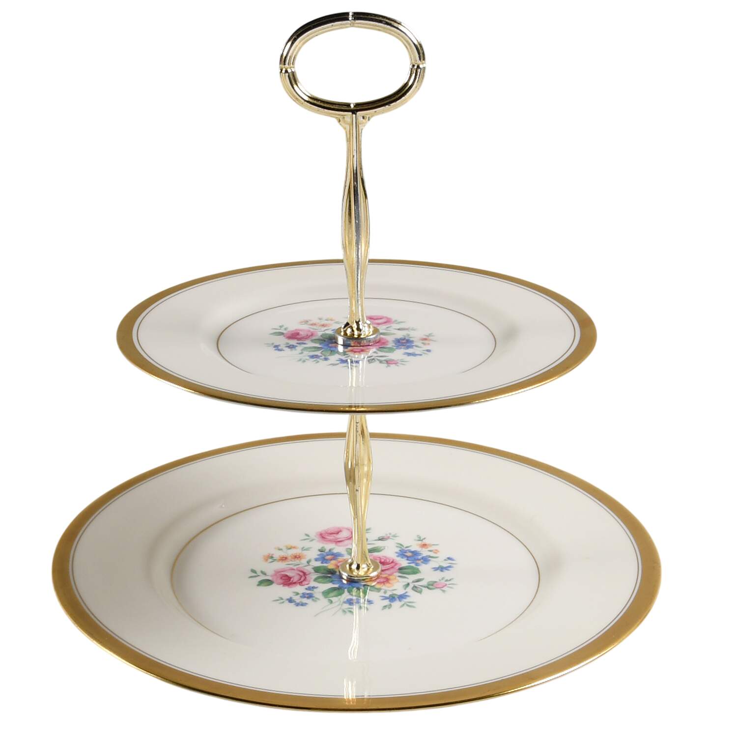 Windsor 6 5/8"-10"  2 Tiered Serving Tray (Dp, Sp) HC by Haviland-1