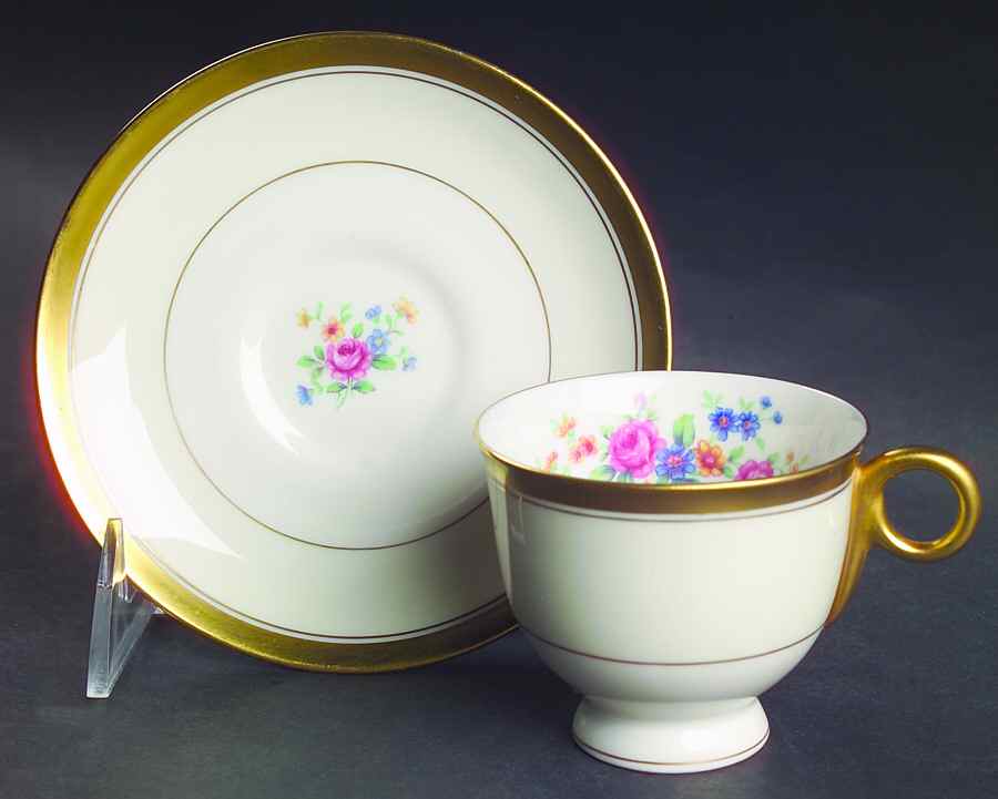Windsor Footed Demitasse Cup & Saucer Set by Haviland-1