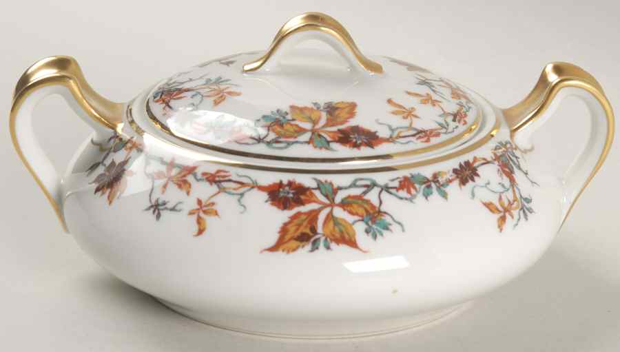 Woodbine Sugar Bowl & Lid by Haviland-1
