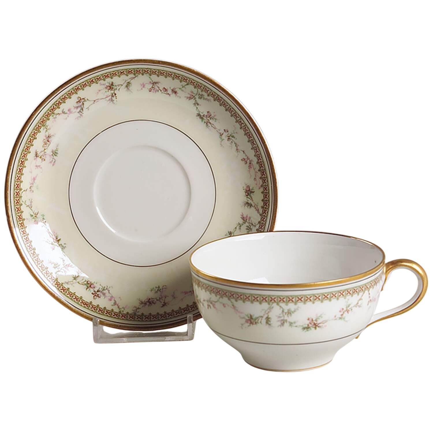 Yale Flat Cup & Saucer Set by Haviland-1