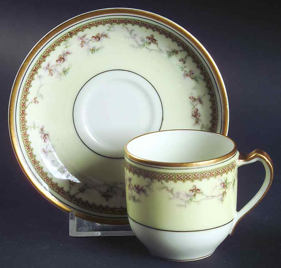 Yale Flat Demitasse Cup & Saucer Set by Haviland-1