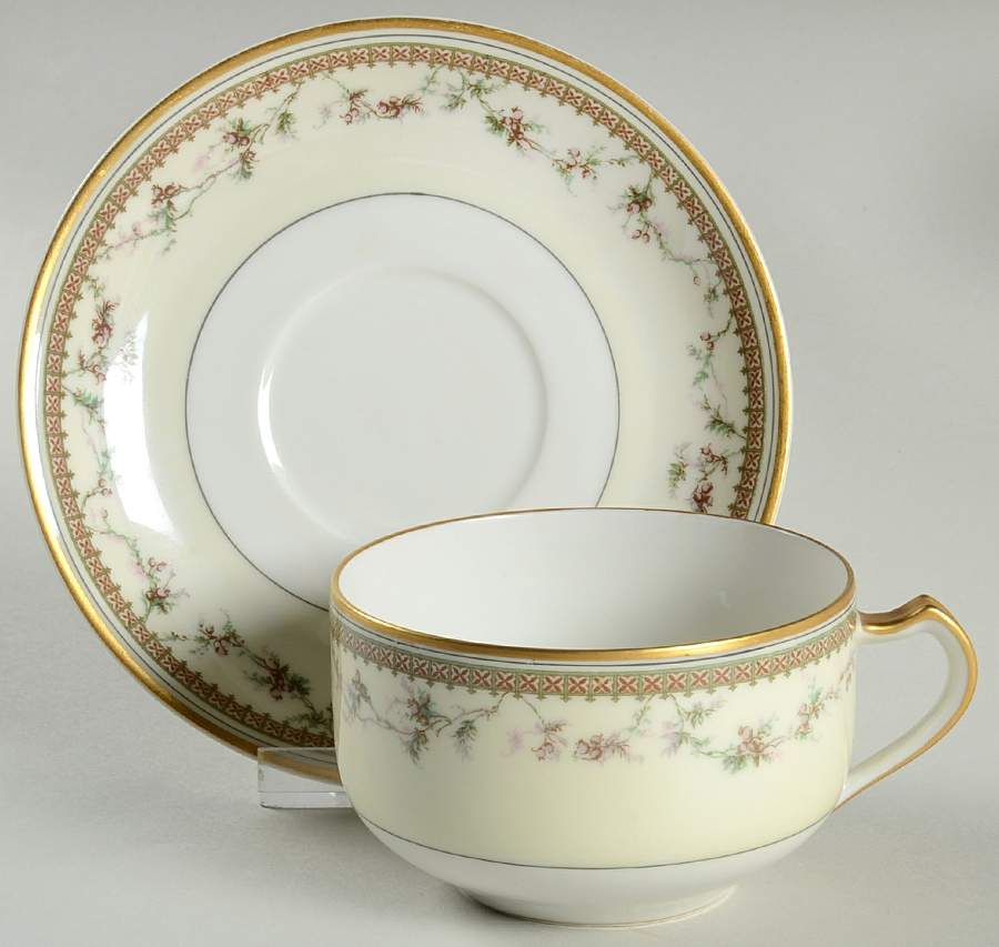 Yale Flat Cup & Saucer Set by Haviland-1