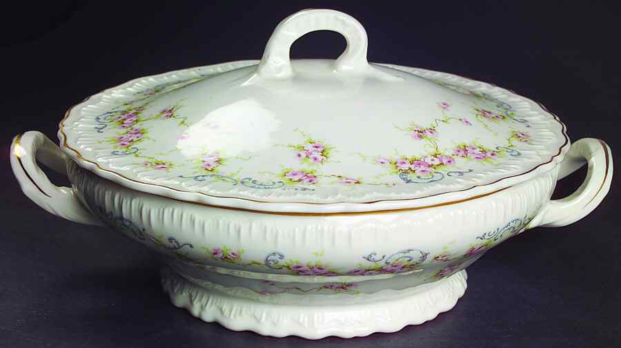 Yvonne Round Covered Vegetable by Haviland-1