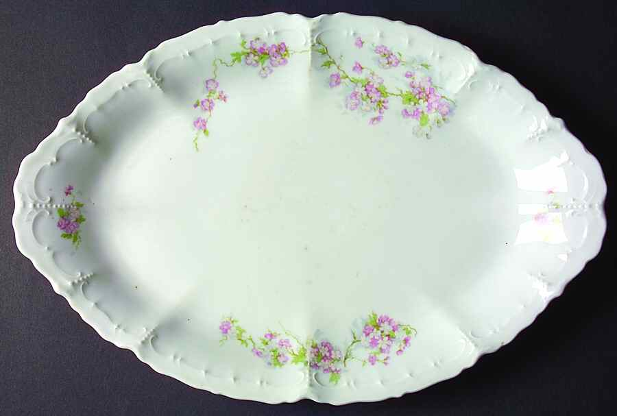 9322 Pink 14" Oval Serving Platter by Habsburg-1