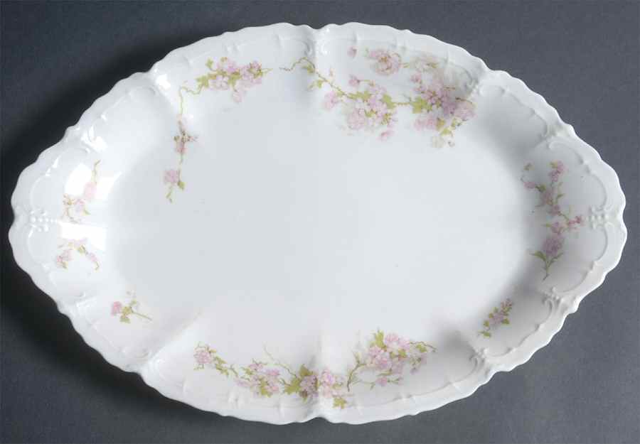 9322 Pink 13" Oval Serving Platter by Habsburg-1