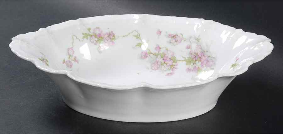 9322 Pink 10" Oval Vegetable Bowl by Habsburg-1