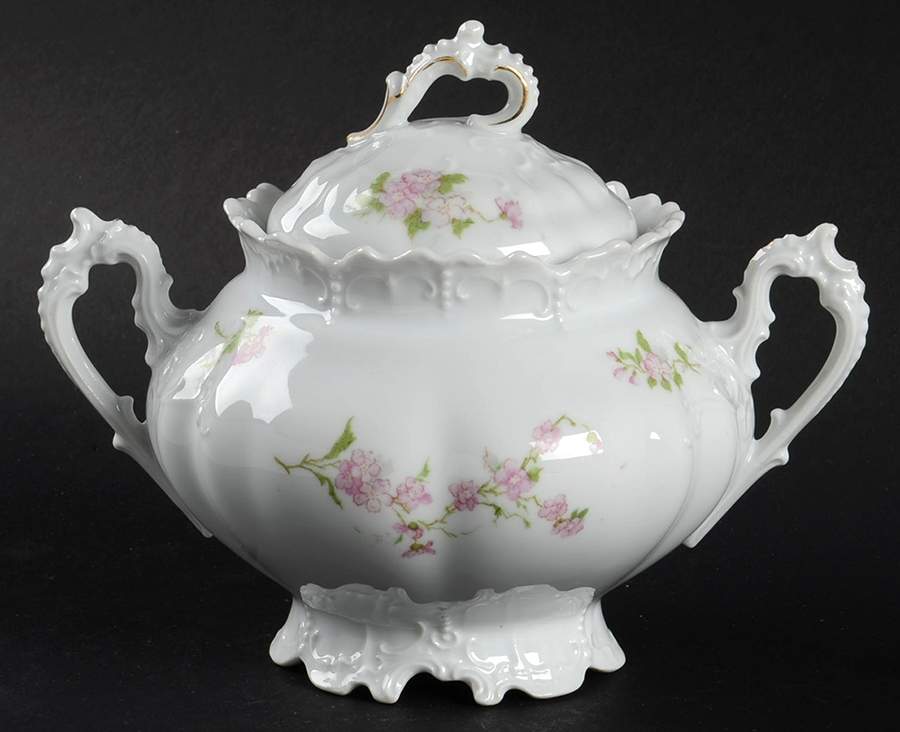 9322 Pink Sugar Bowl & Lid by Habsburg-1
