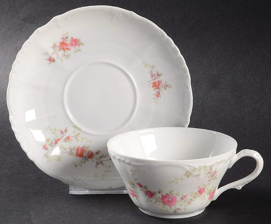 9165 Flat Cup & Saucer Set by Habsburg-1