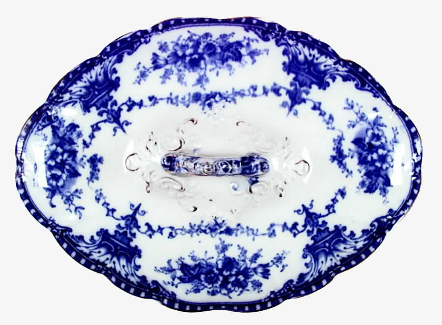 Coronet Lid for Oval Vegetable by Sampson Hancock & Sons-1