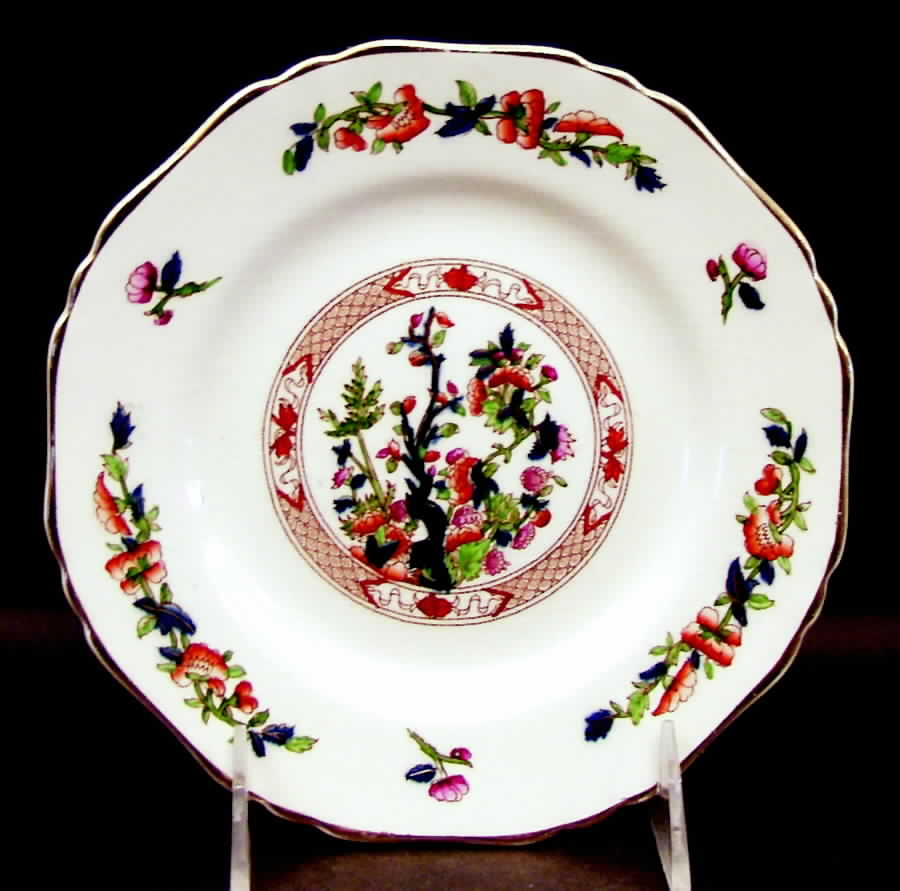Indian Tree (Scalloped, Gold) Bread & Butter Plate by Sampson Hancock & Sons-1