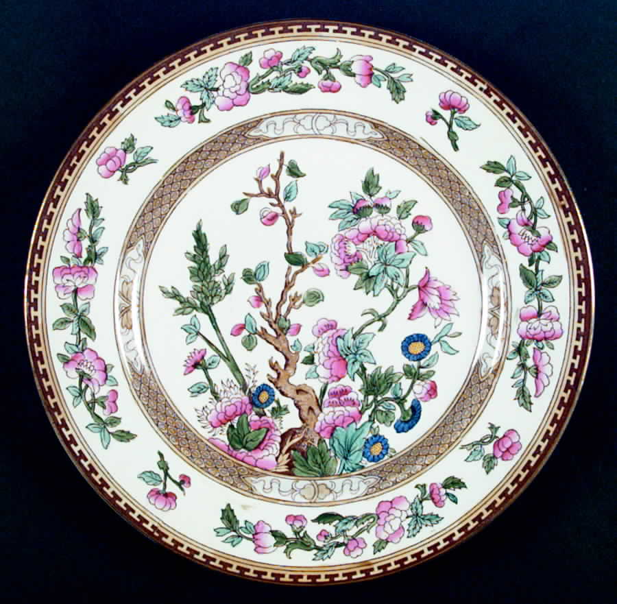 Indian Tree (Smooth, Gold) Dinner Plate by Sampson Hancock & Sons-1