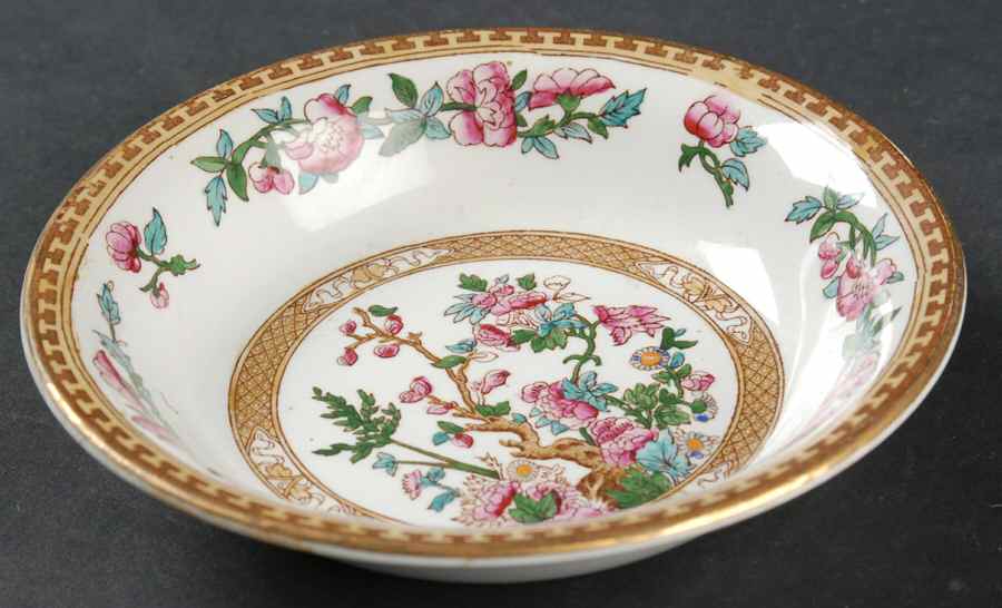 Indian Tree (Smooth, Gold) Fruit/Dessert (Sauce) Bowl by Sampson Hancock & Sons-1