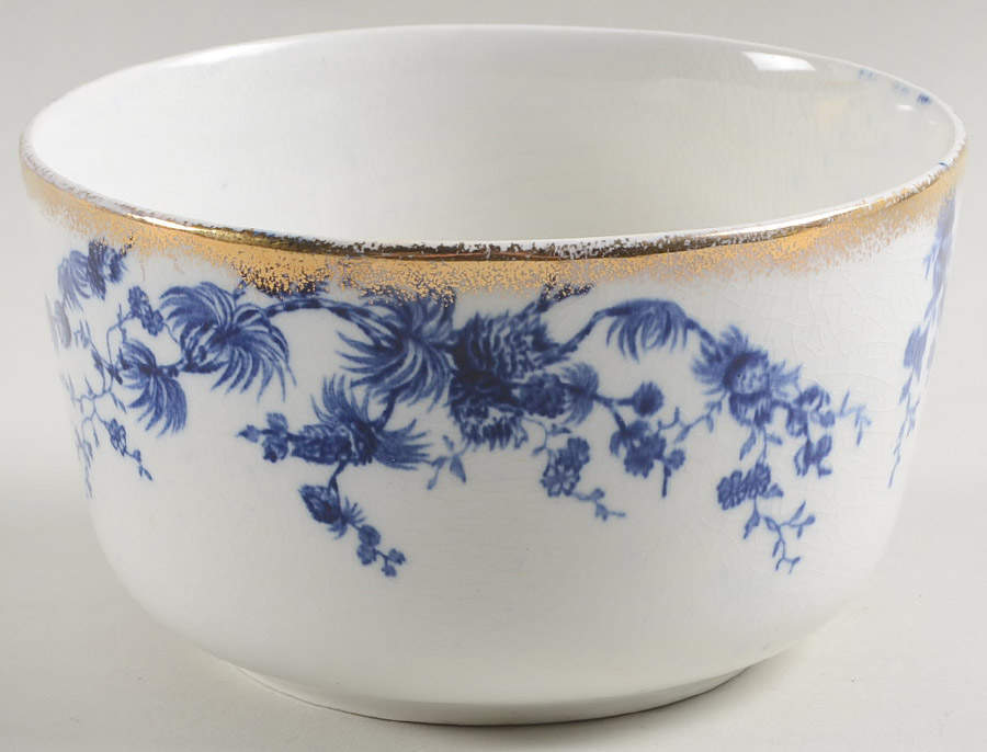 Larch (Flow Blue) Cranberry Bowl by Sampson Hancock & Sons-1